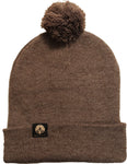 POM BEANIE - Heather Brown