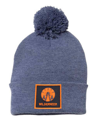 POM BEANIE - Heather Navy