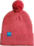 POM BEANIE - Heather Red